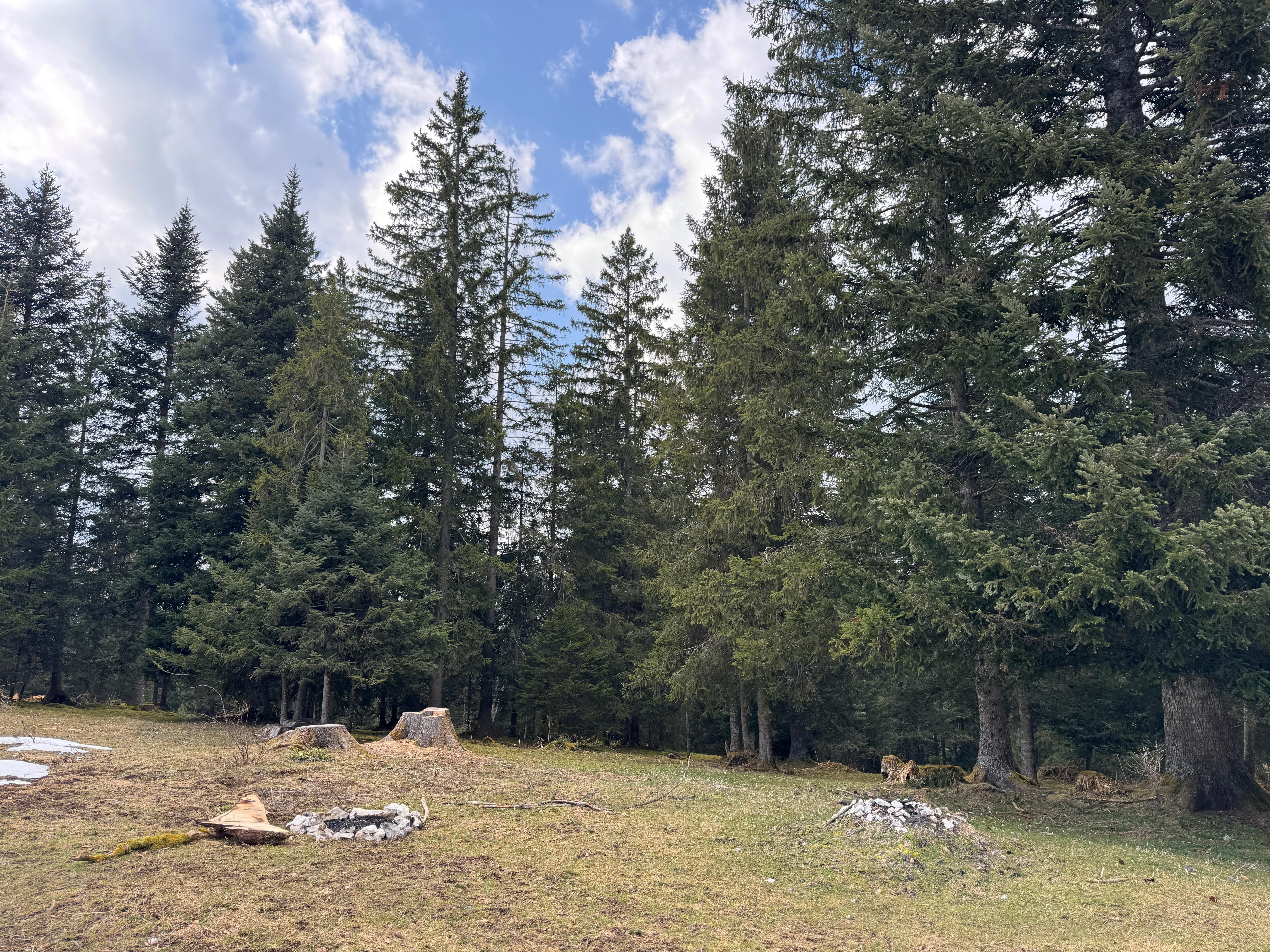 Vue aerienne des montagnes