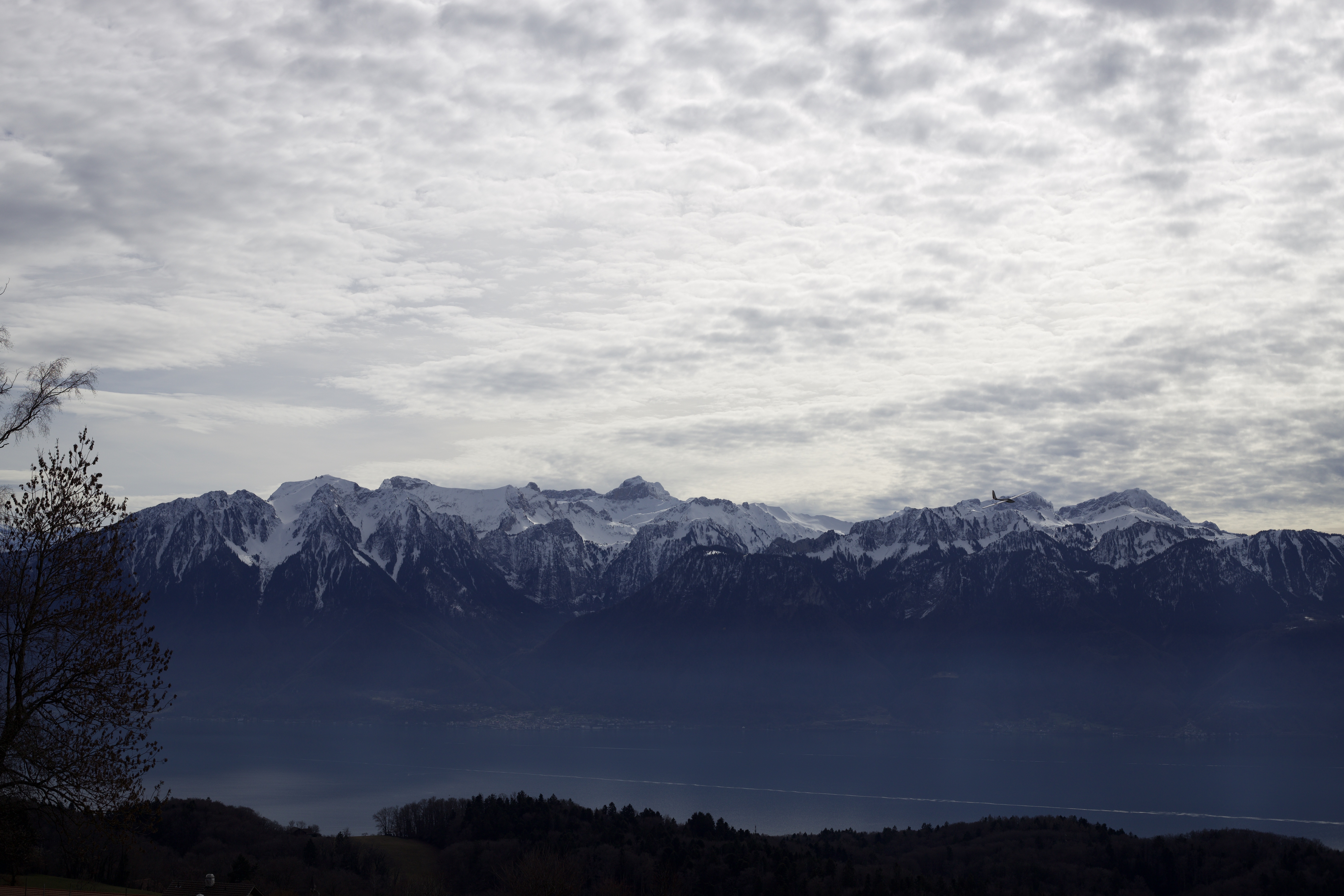 Vue aerienne des montagnes