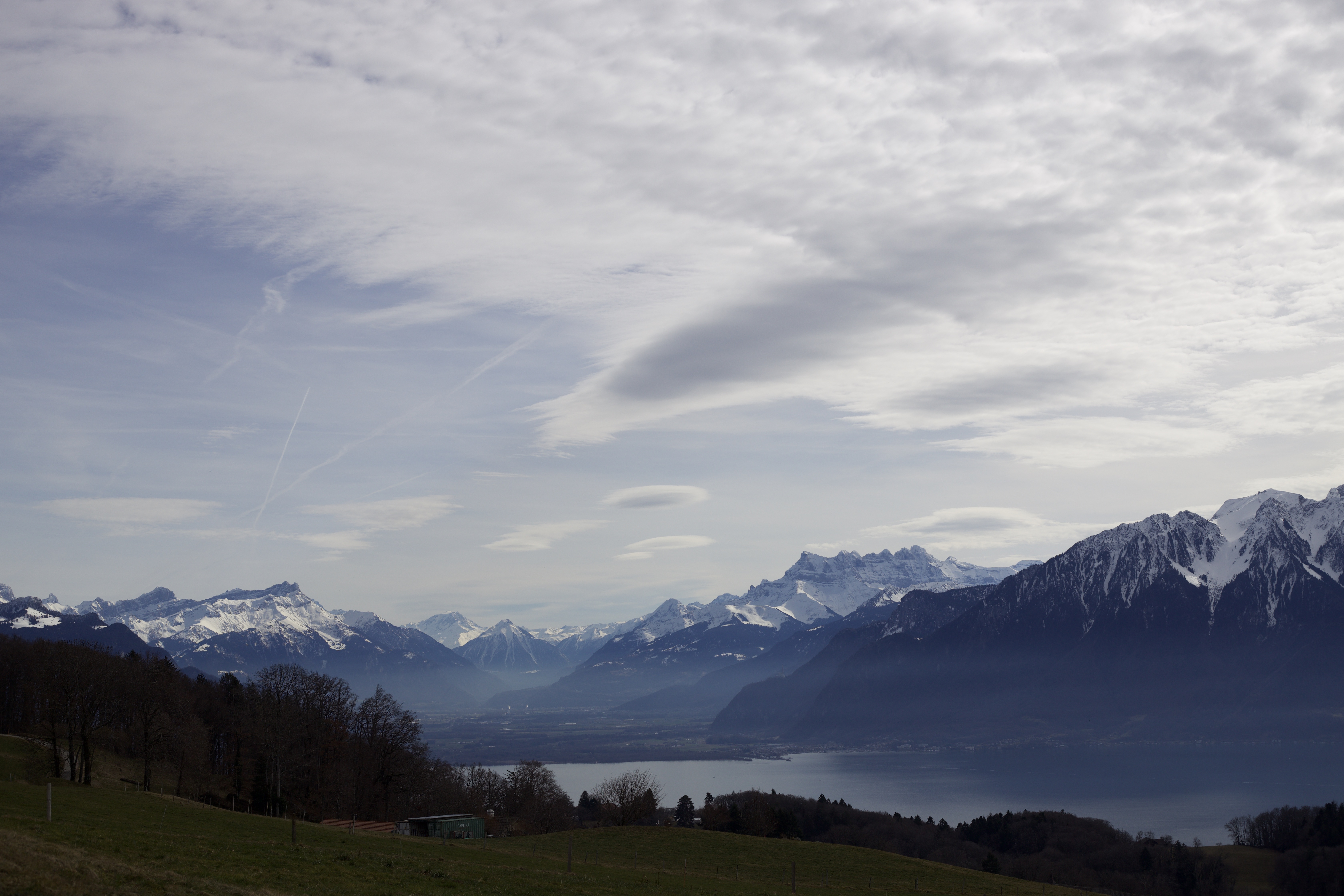 Vue aerienne des montagnes