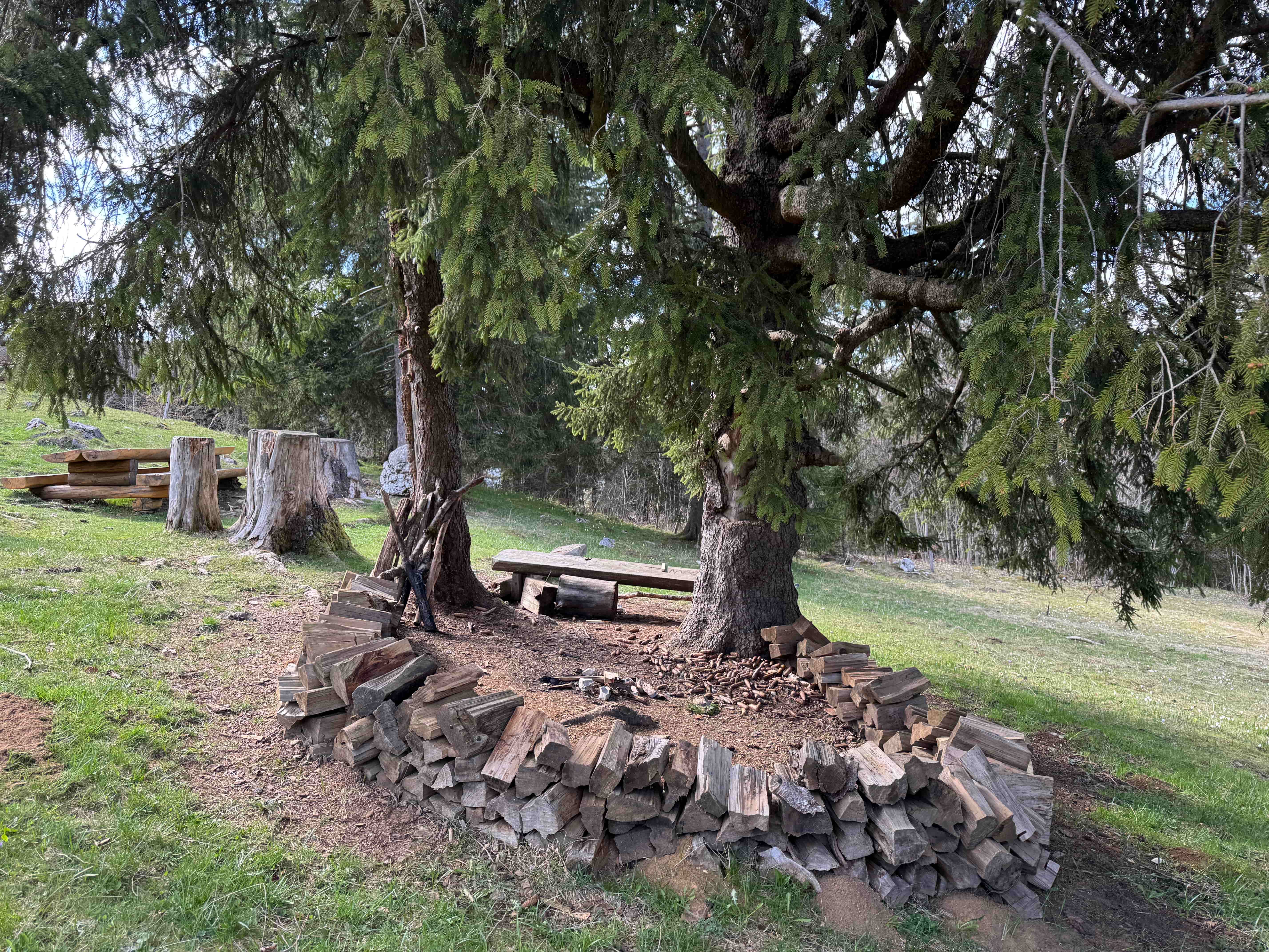 Vue aerienne des montagnes