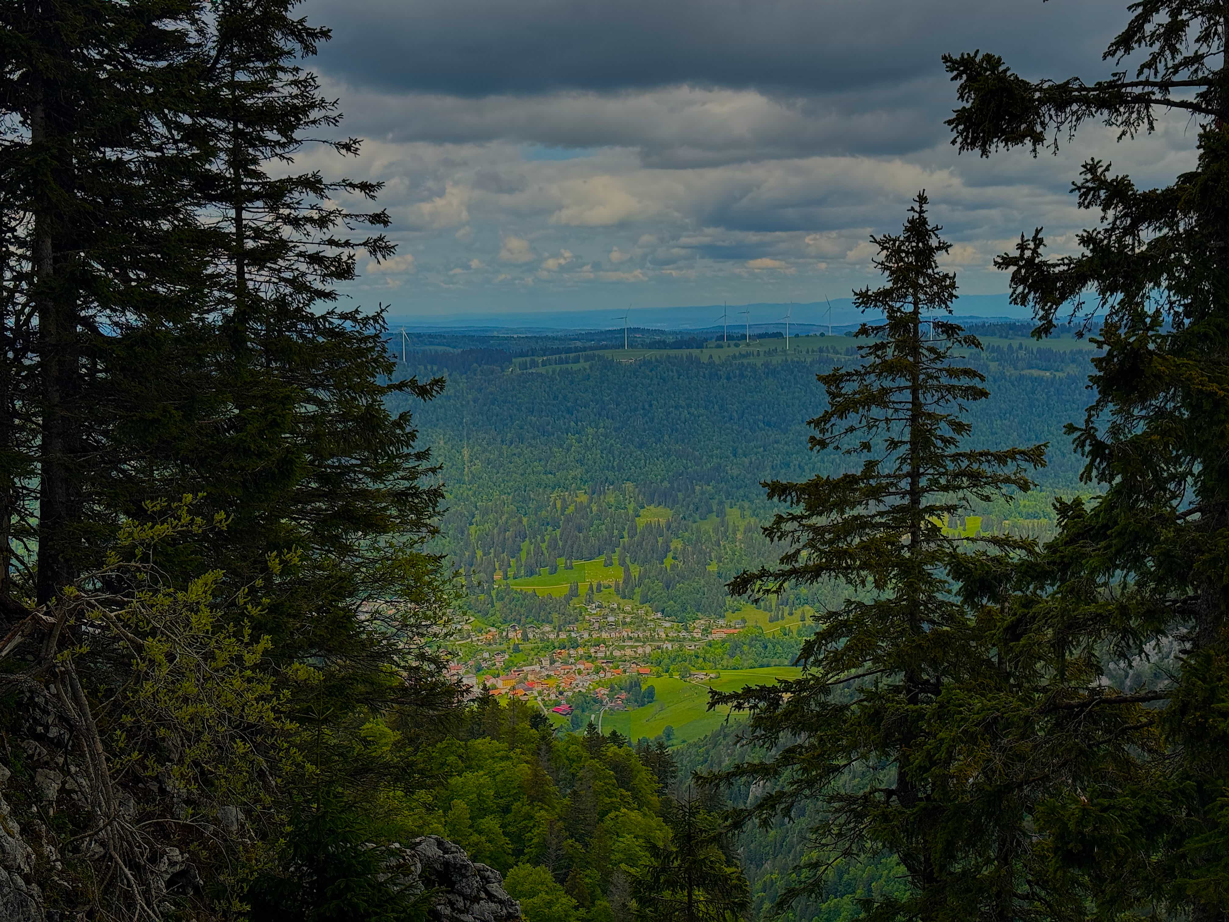 Vue aerienne des montagnes