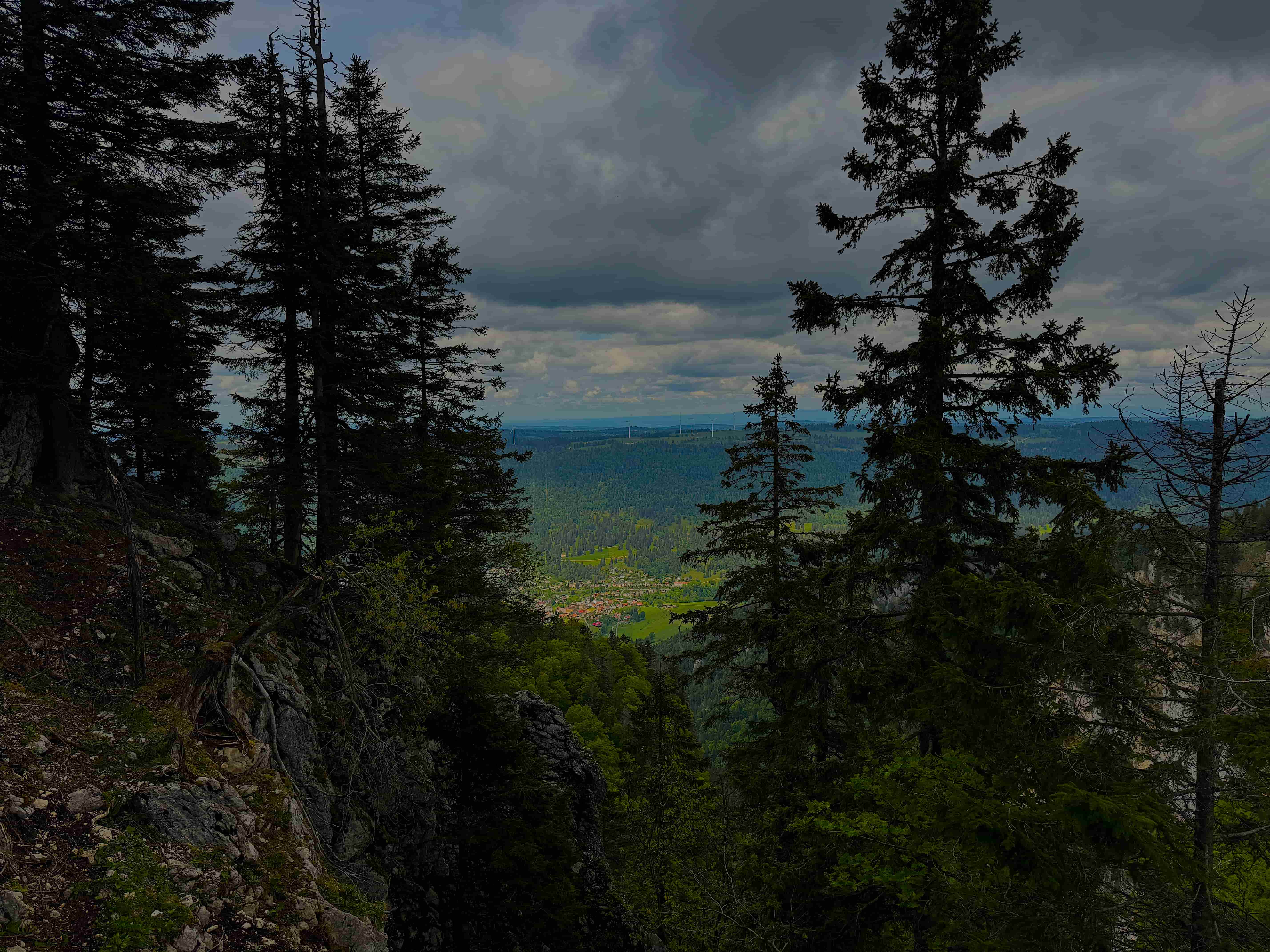 Vue aerienne des montagnes
