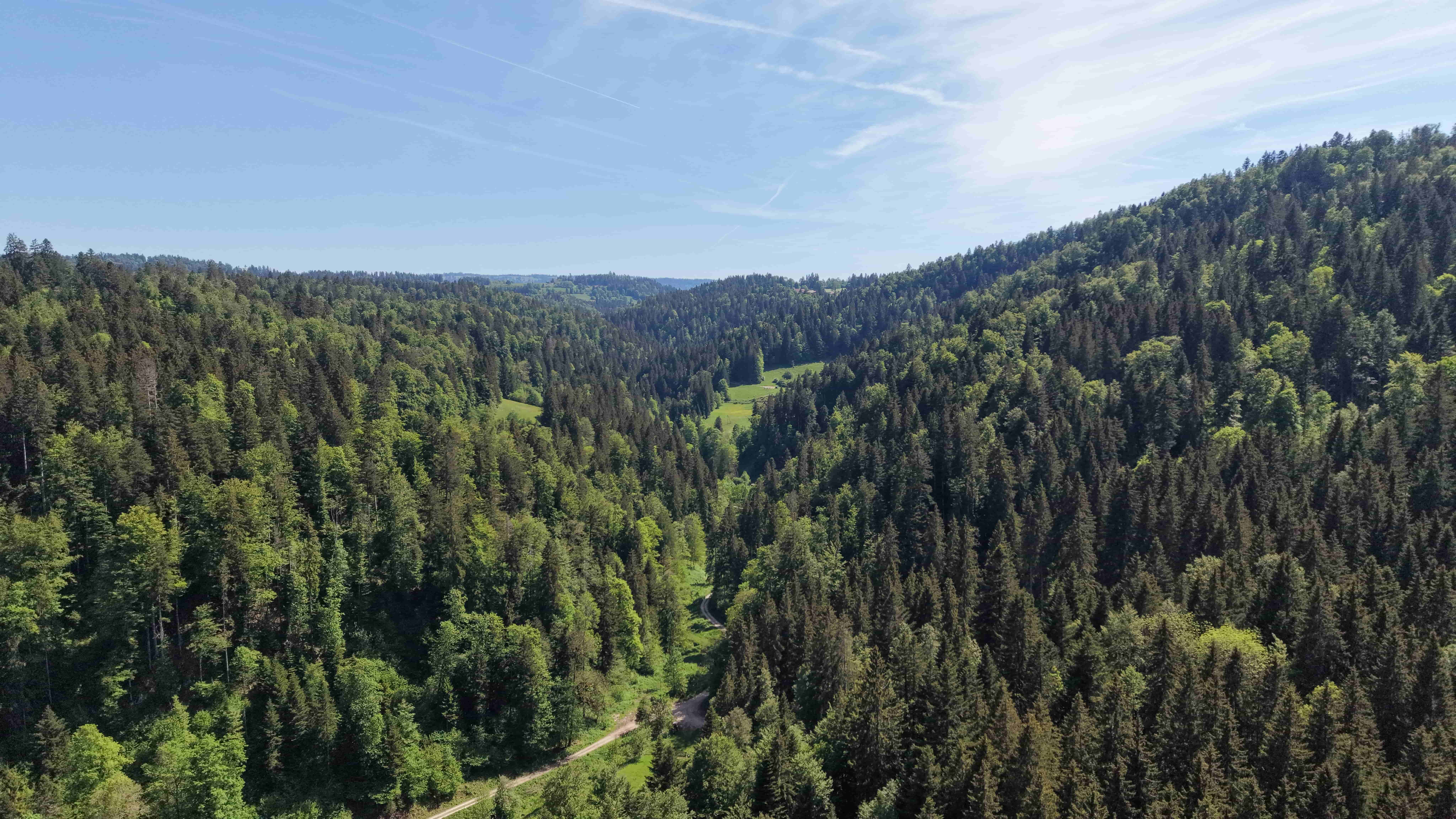 Vue aerienne des montagnes