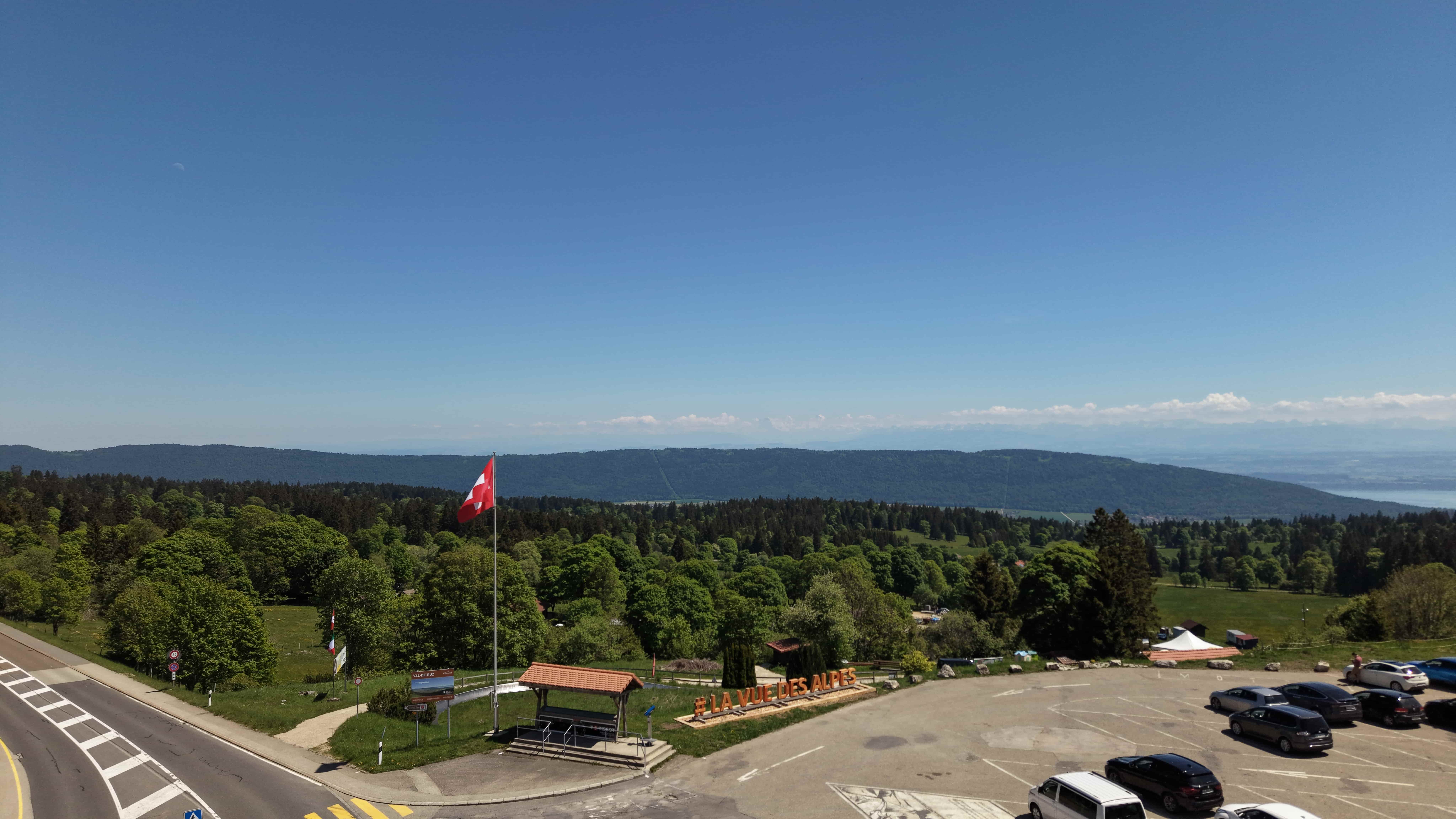 Vue aerienne des montagnes