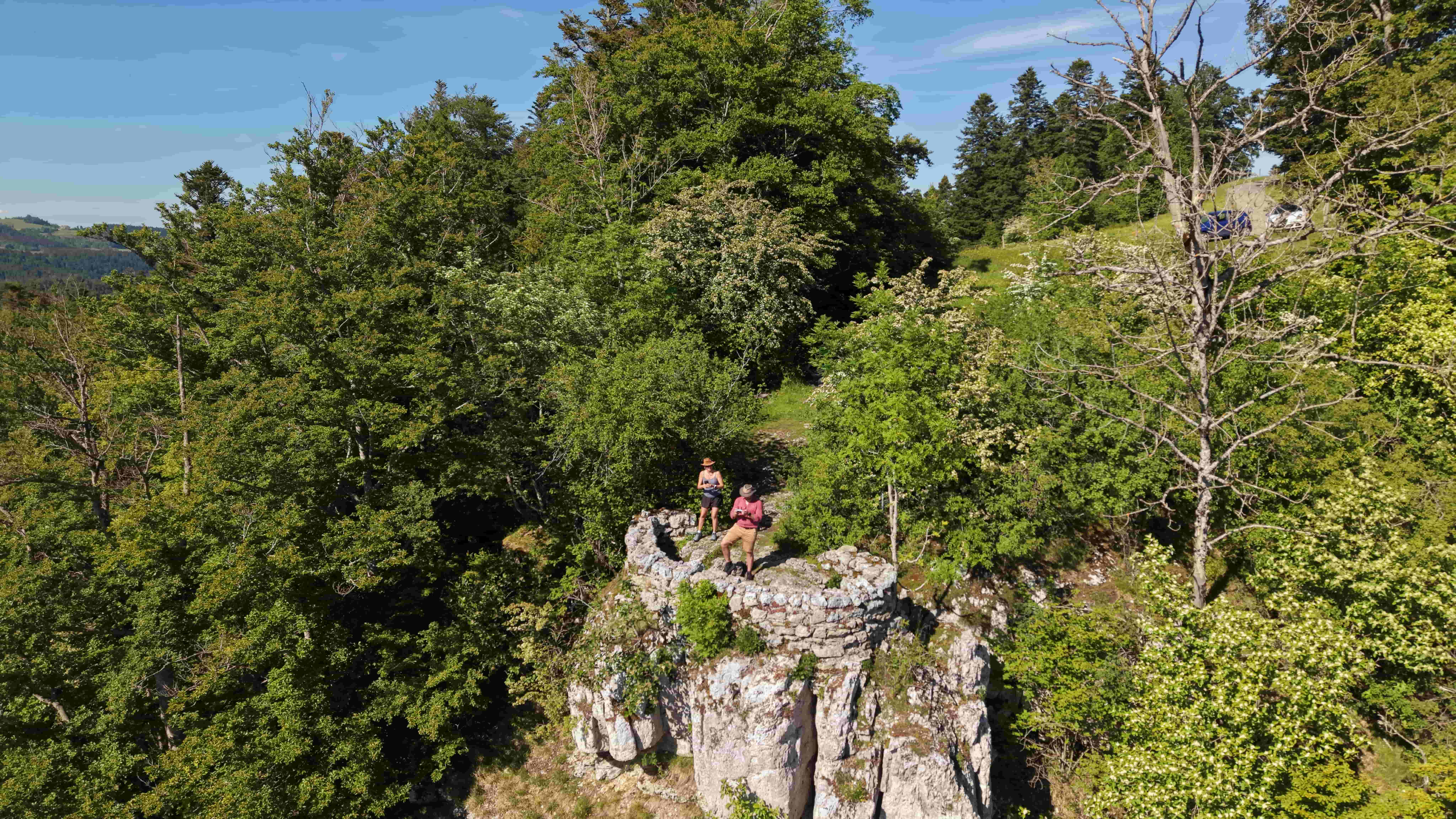 Vue aerienne des montagnes