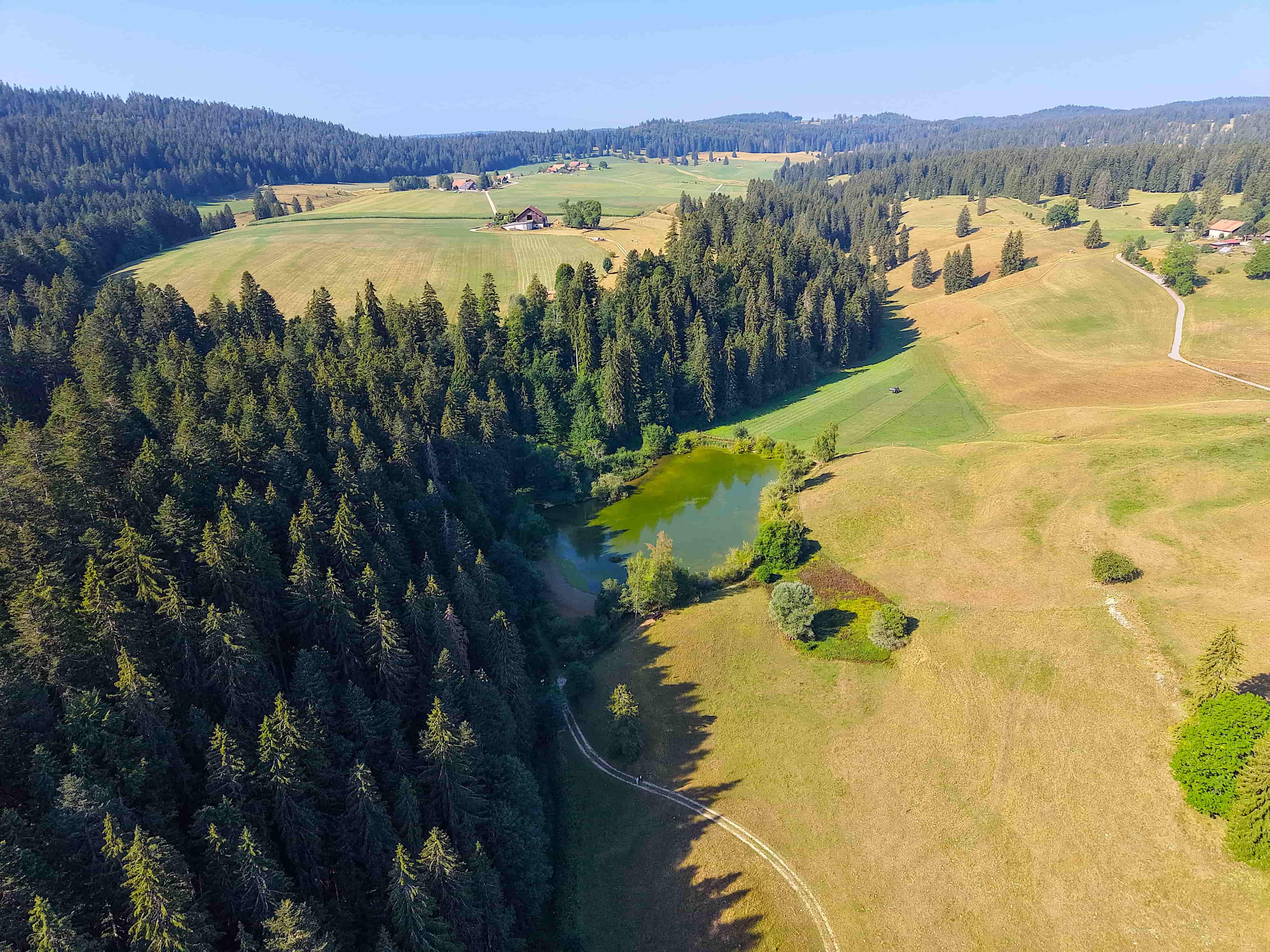Vue aerienne des montagnes