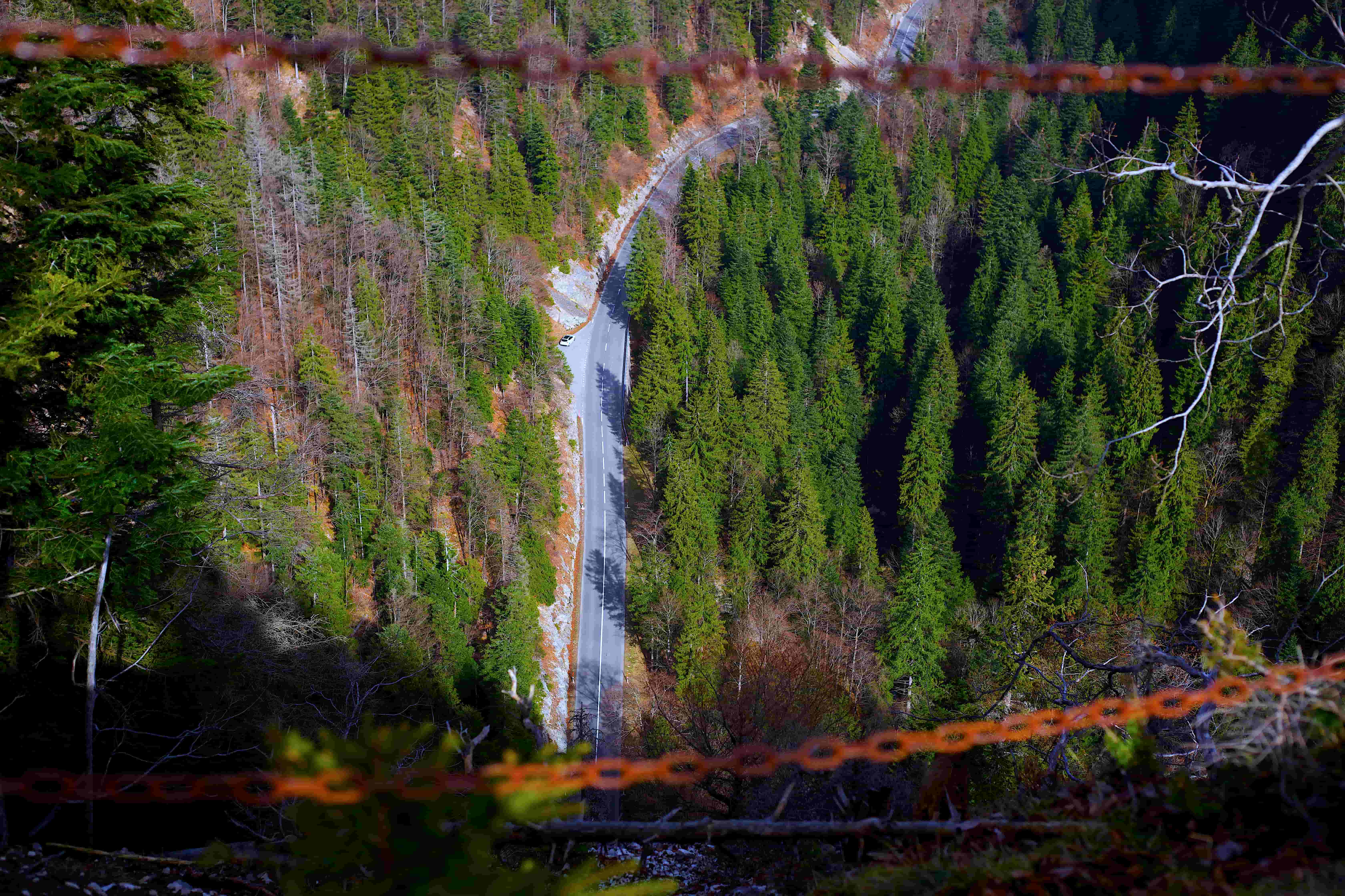 Vue aerienne des montagnes
