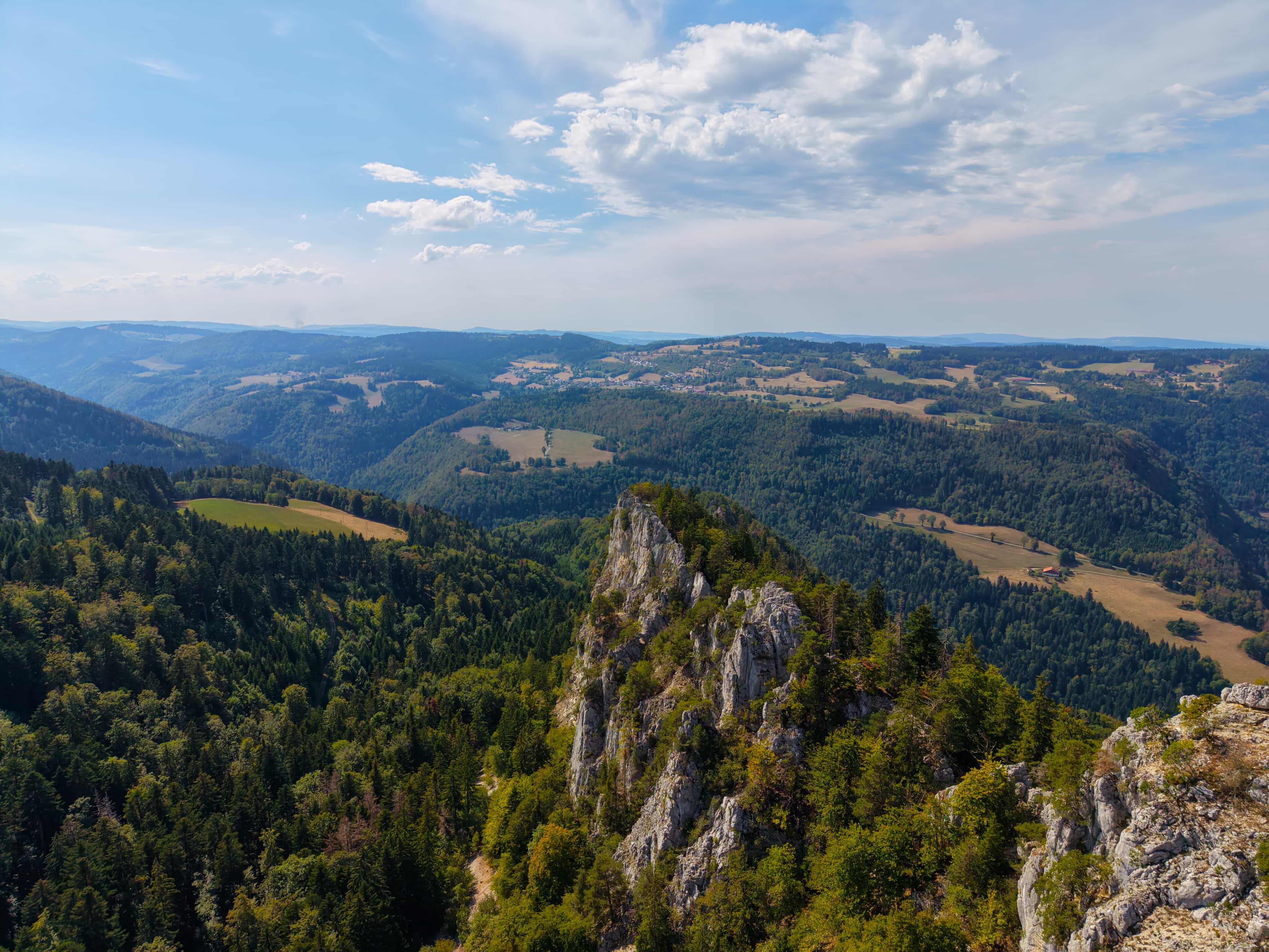 Vue aerienne des montagnes