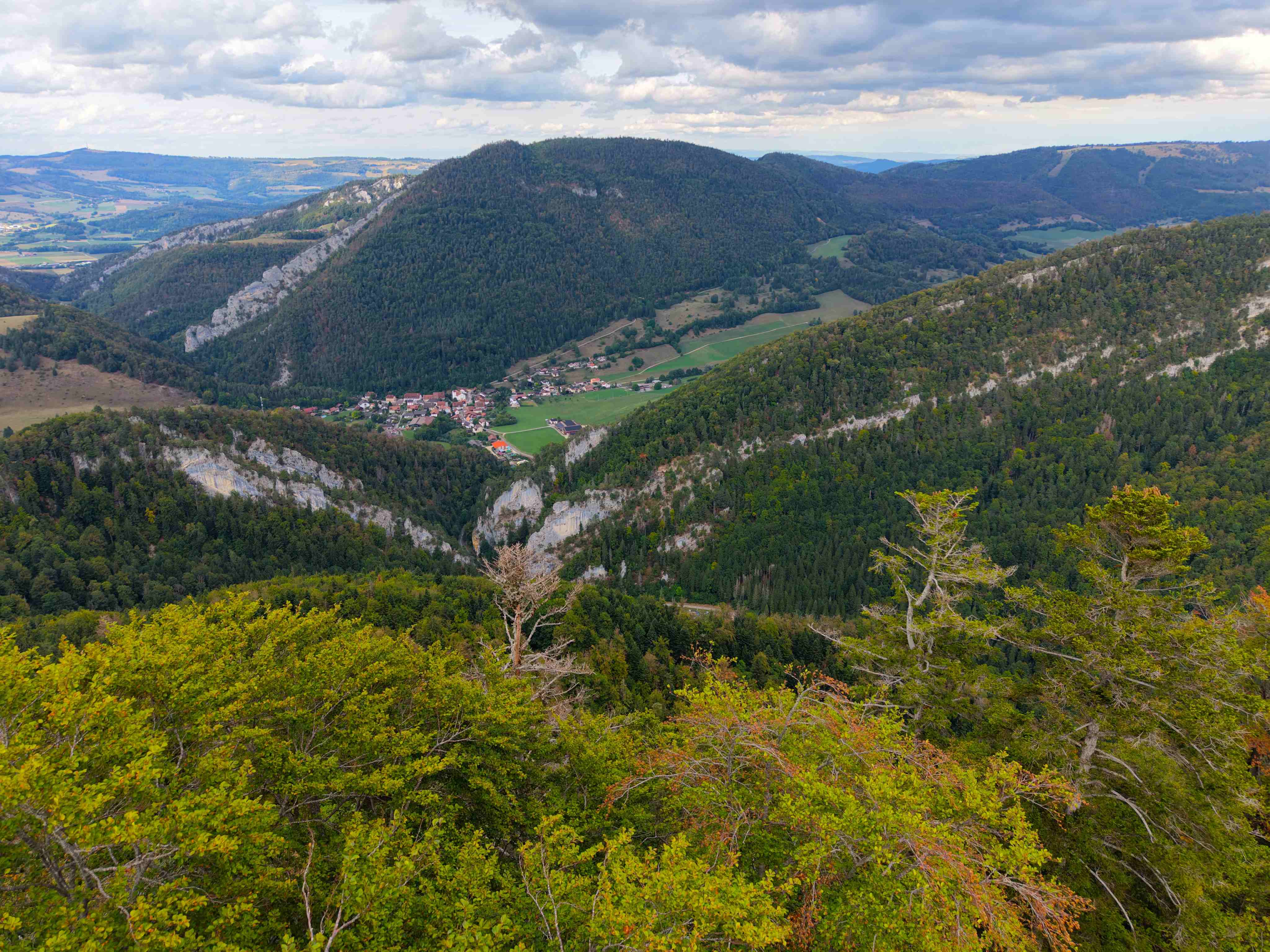 Vue aerienne des montagnes