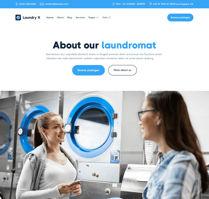 Laundry X - About Page - Laundry Webflow Template
