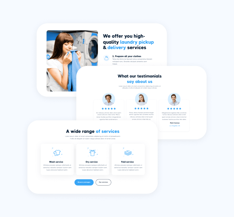 Laundry X - 22 Section Included - Laundry Webflow Template