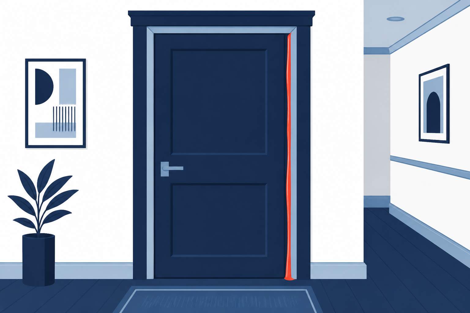Learn how Florida homeowners can seal gaps around an interior door with liquid flashing, saving time and improving energy efficiency.