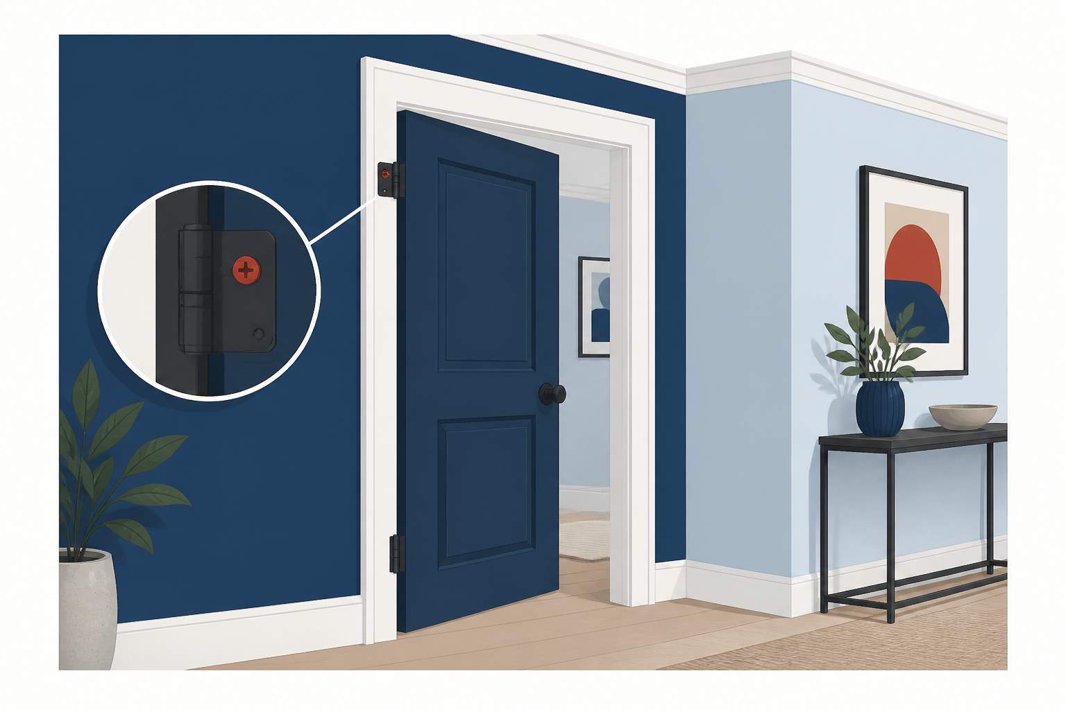 Learn how to realign interior door hinges with adjustable screws, avoid drafts, and keep Florida doors smooth and quiet.