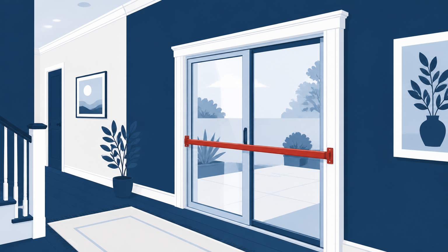 Learn how to fix loose door trim and add a security bar to a sliding glass door, boosting Florida home security without hiring a contractor.