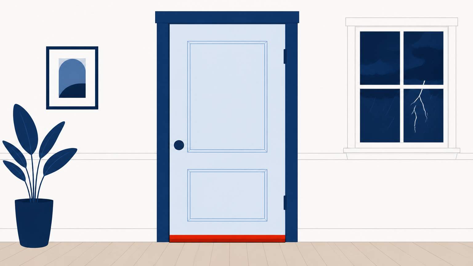 Learn how to install a weather‑stripping door sweep on an interior door to keep wind‑driven rain out before a hurricane.