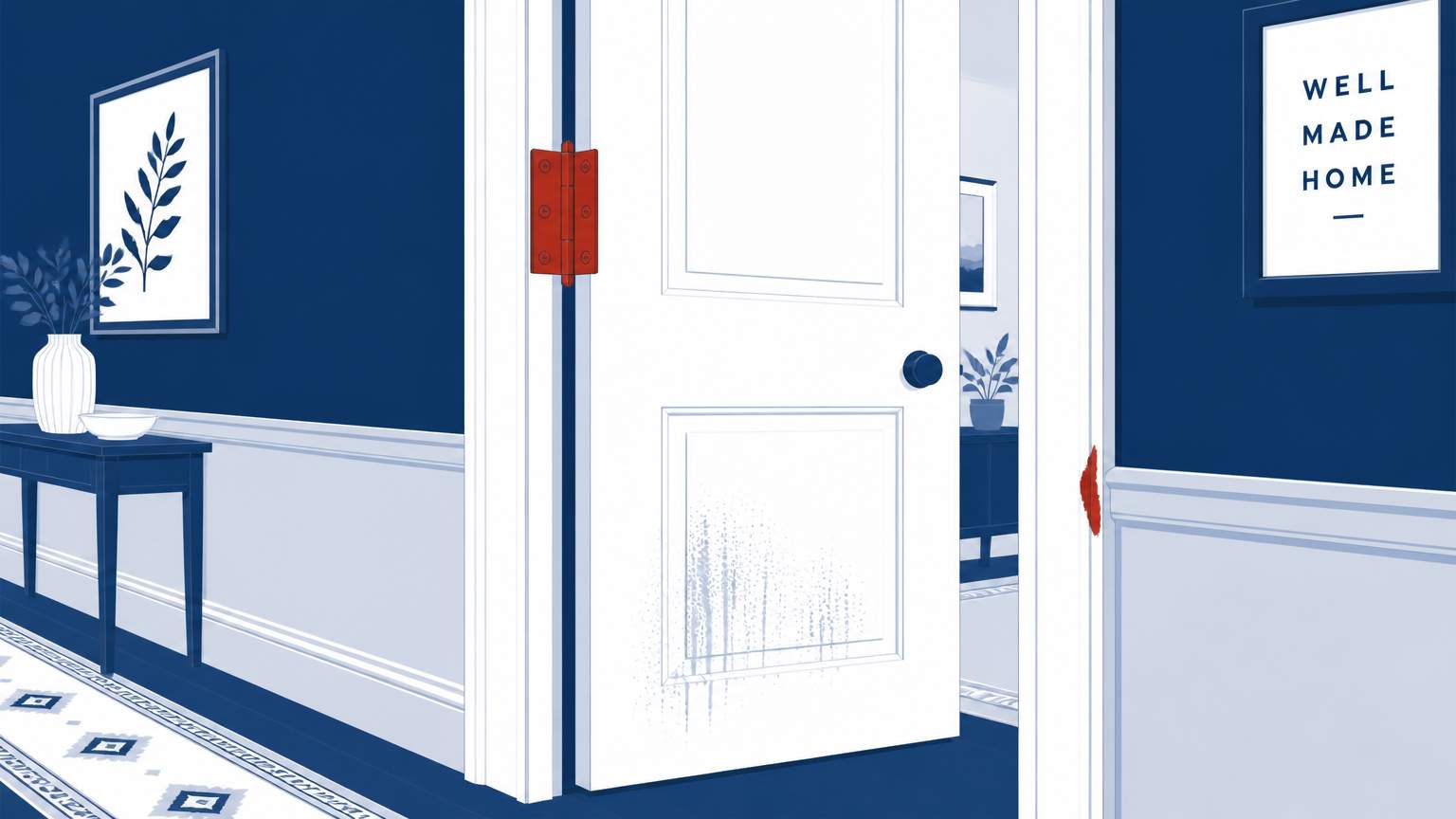 Quick guide for Florida homeowners to fix a sticking interior door caused by basement moisture, with steps to adjust hinges, trim, and seal.
