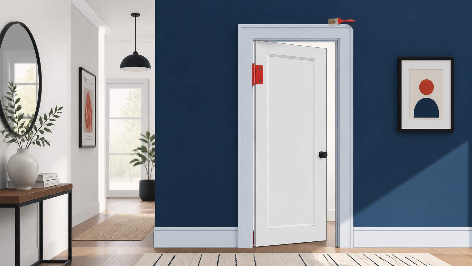 Learn how Florida homeowners can quickly fix a sticking interior door after painting a dark accent wall with simple hinge adjustments and sanding.