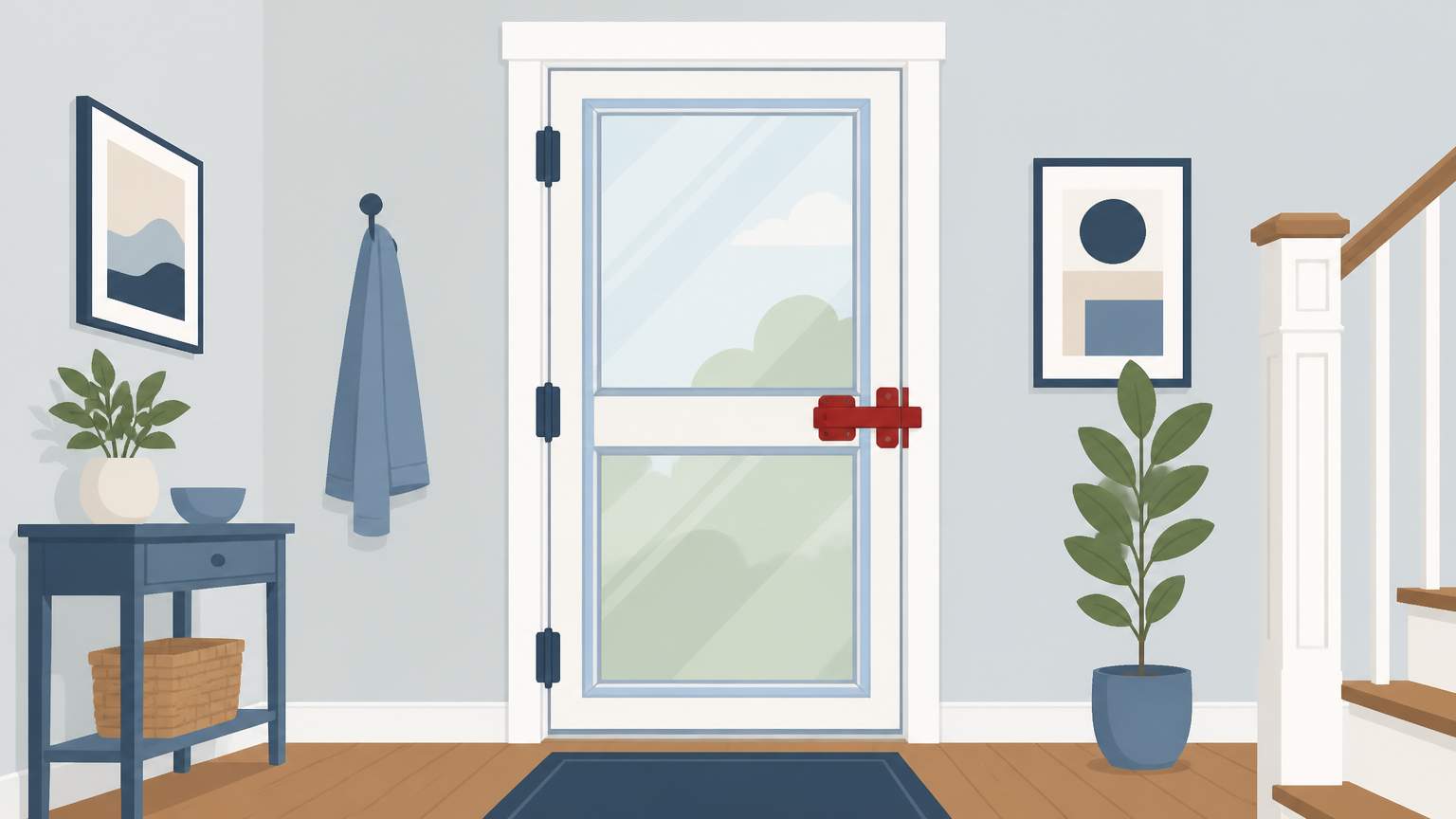 Quick, handyman‑safe steps to tighten hinges, replace weatherstripping, and reinforce the latch on your interior storm door before a tropical wave hits Florida.