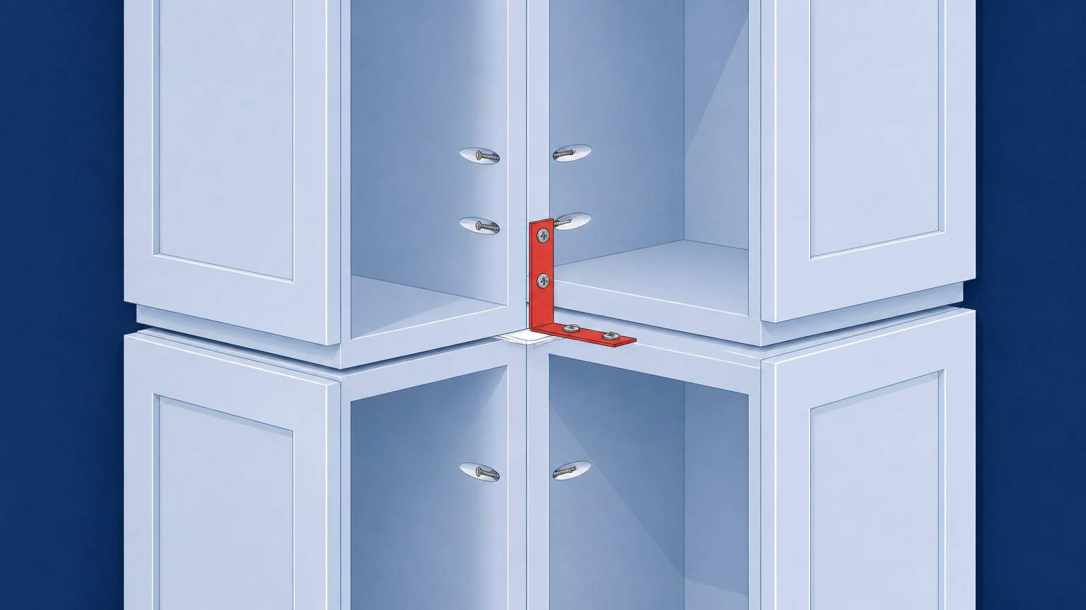 Learn how Florida homeowners can securely join two rows of wall cabinets before hanging, using pocket‑hole screws, metal L‑brackets, and moisture‑resistant adhesive for a level, storm‑ready finish.