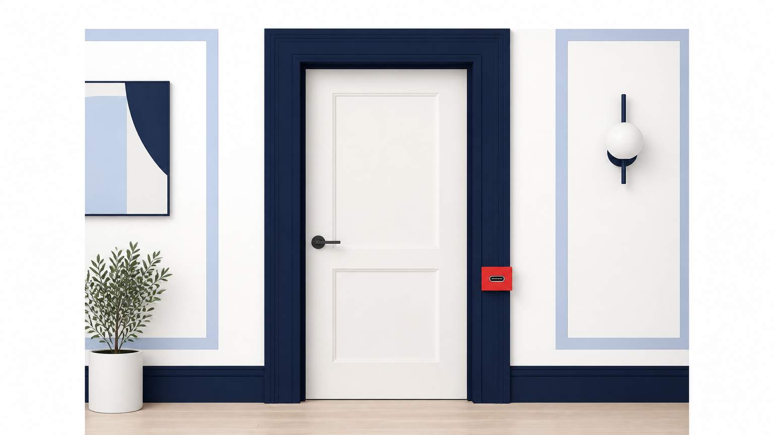 Learn how to install a UL‑listed USB‑C wall outlet behind interior door trim in a Florida home, protect it from humidity, and finish the trim cleanly.