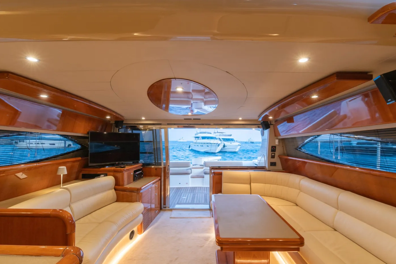 Living room on the yacht.