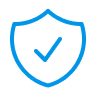 Shield with checkmark icon representing trust and security