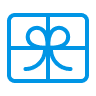 Gift box with ribbon icon