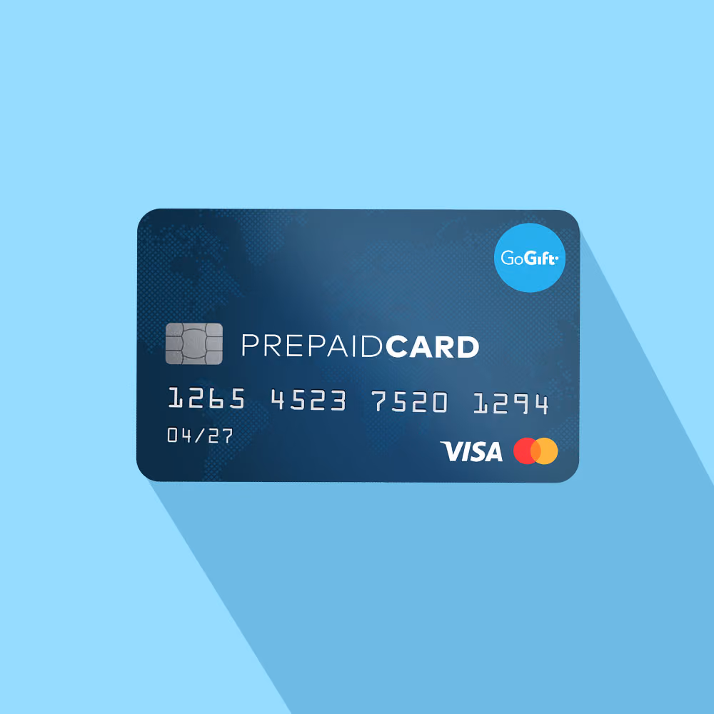 GoGift prepaid Visa/Mastercard card mockup