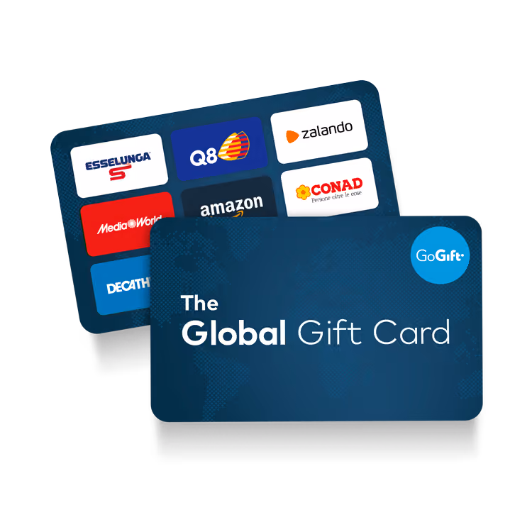 GoGift Global Gift Card shown on mobile and laptop screens