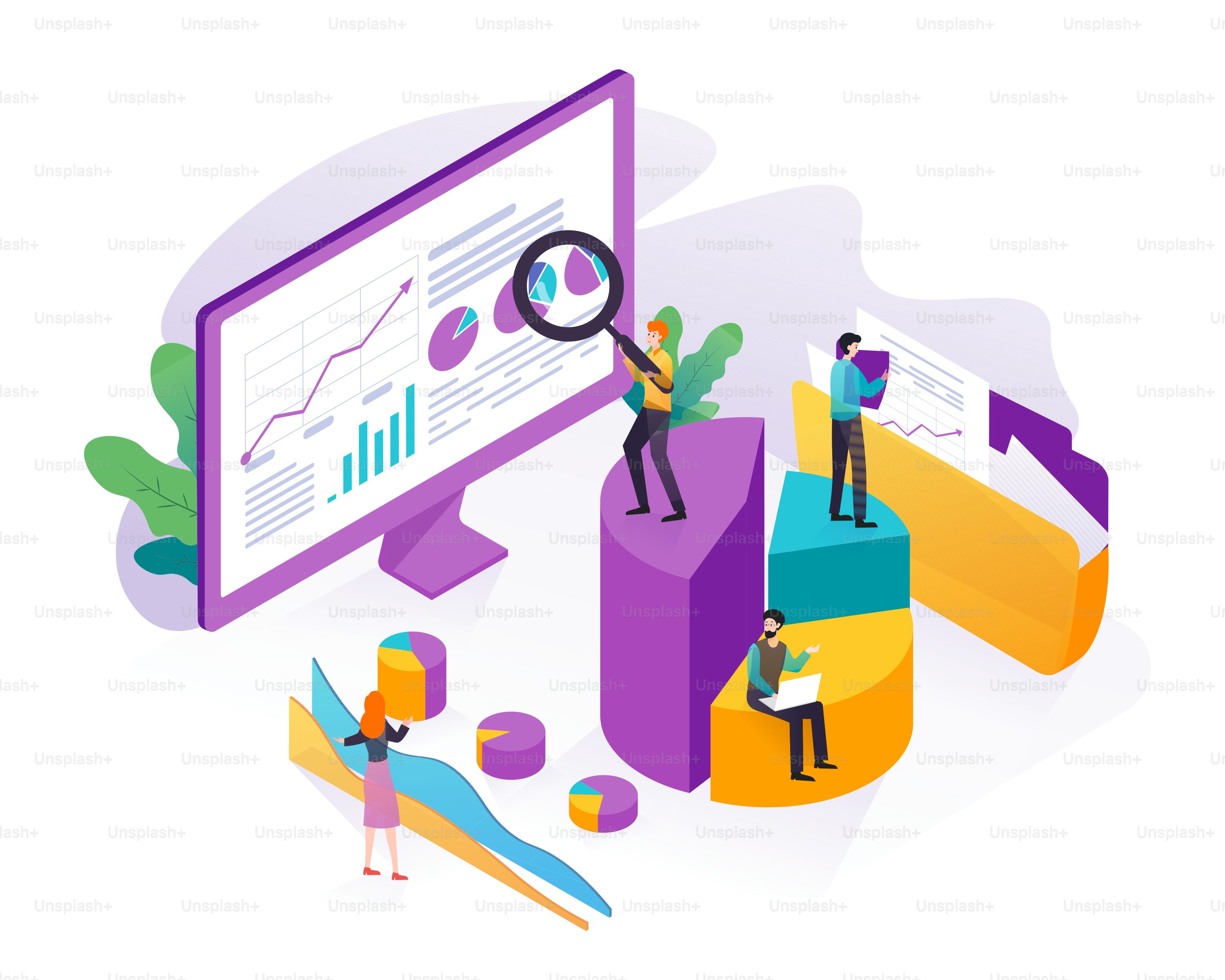 Business illustration in modern flat design