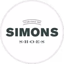 Simons Shoes logo with established year 1937 in a circular white background.