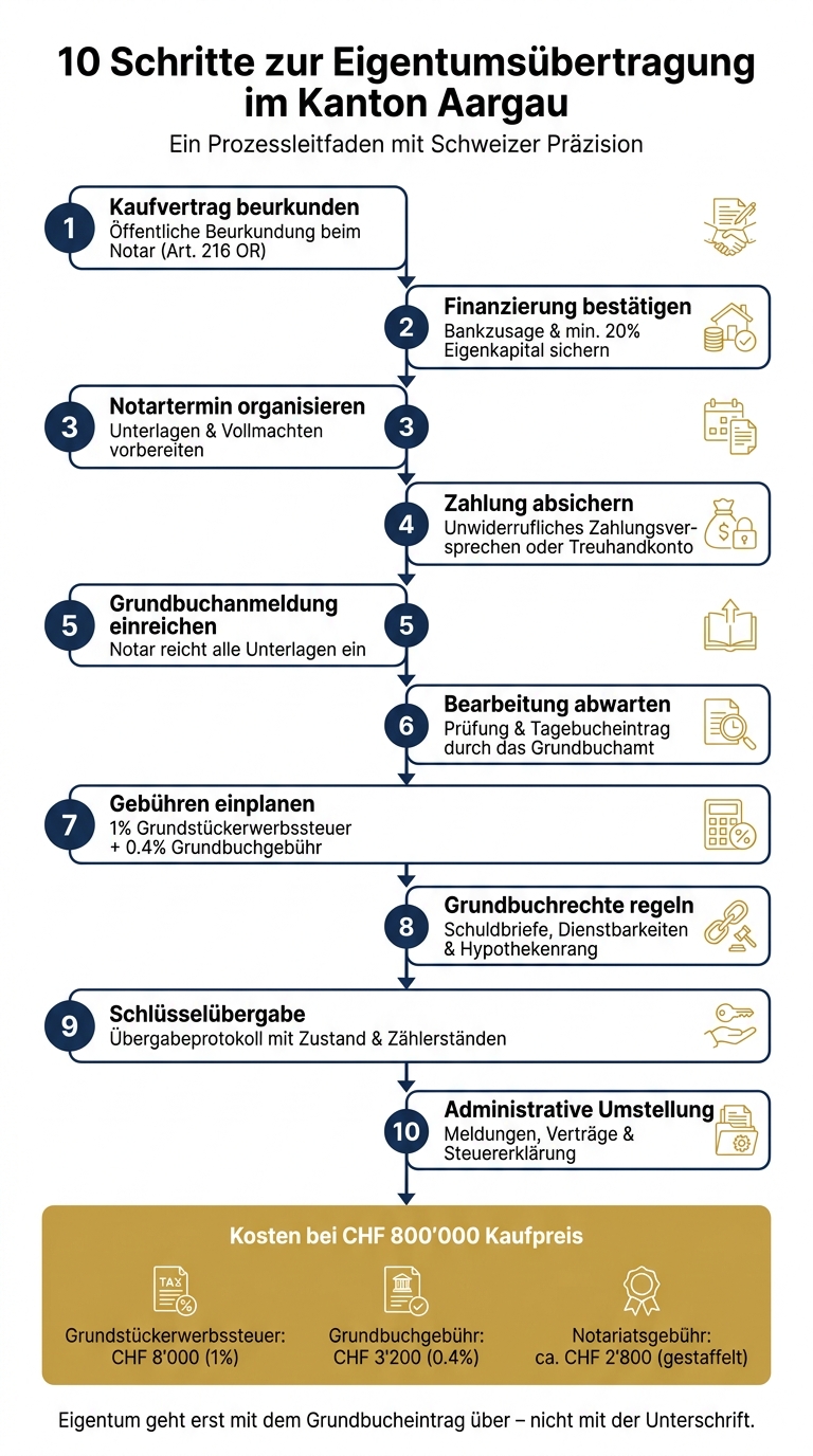 10 Schritte zur Eigentumsübertragung im Kanton Aargau