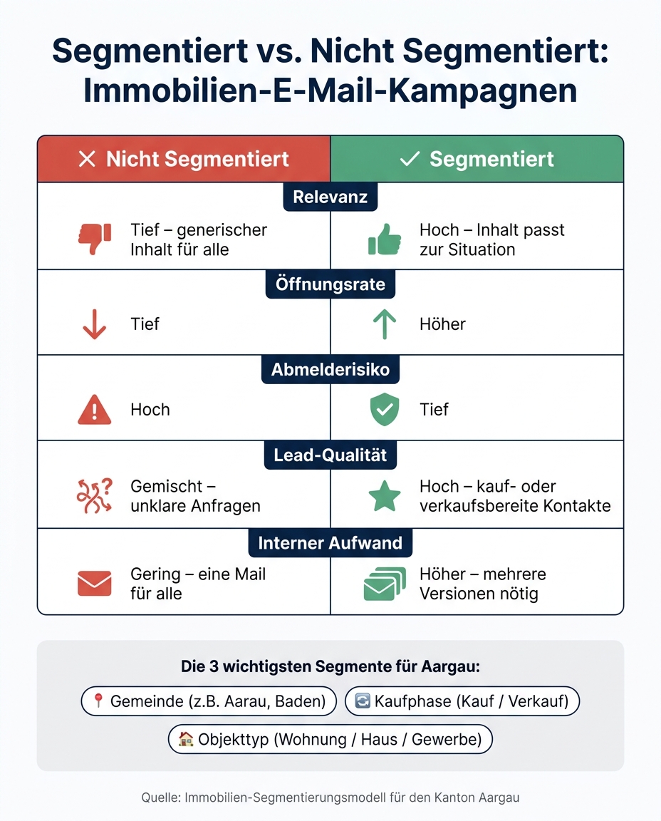 Segmentierte vs. Nicht-Segmentierte Immobilien-E-Mails: Der direkte Vergleich