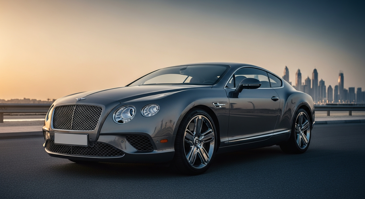 Renting a Bentley Continental GT in Dubai at V8 District