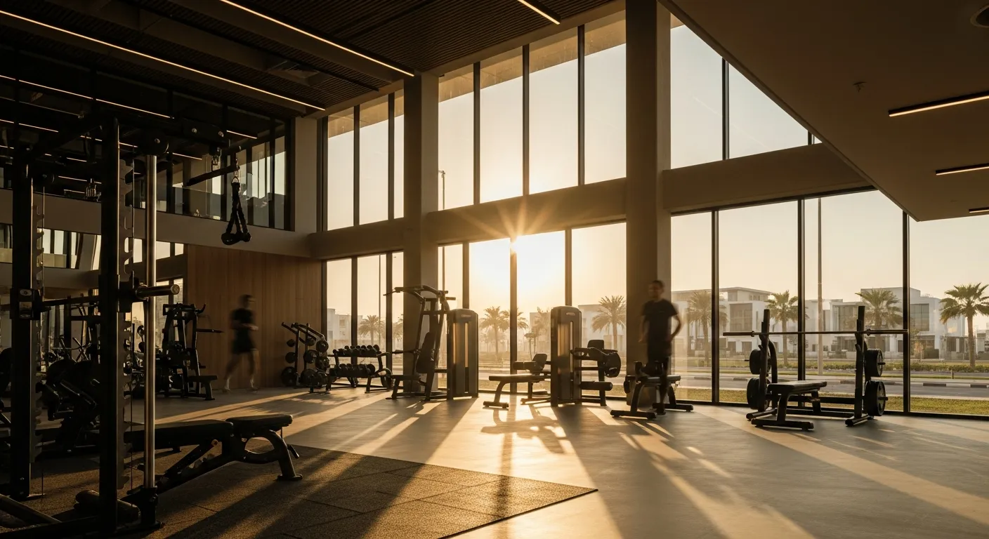 A premium fitness and wellness facility in Umm Suqeim featuring modern training equipment and wellness spaces.