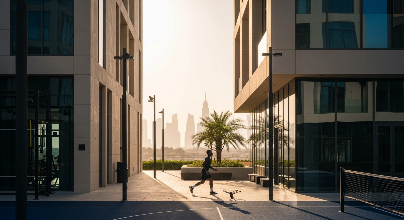 Modern indoor facilities at one of the premier sports centers in dubai sports city featuring high-end training equipment.