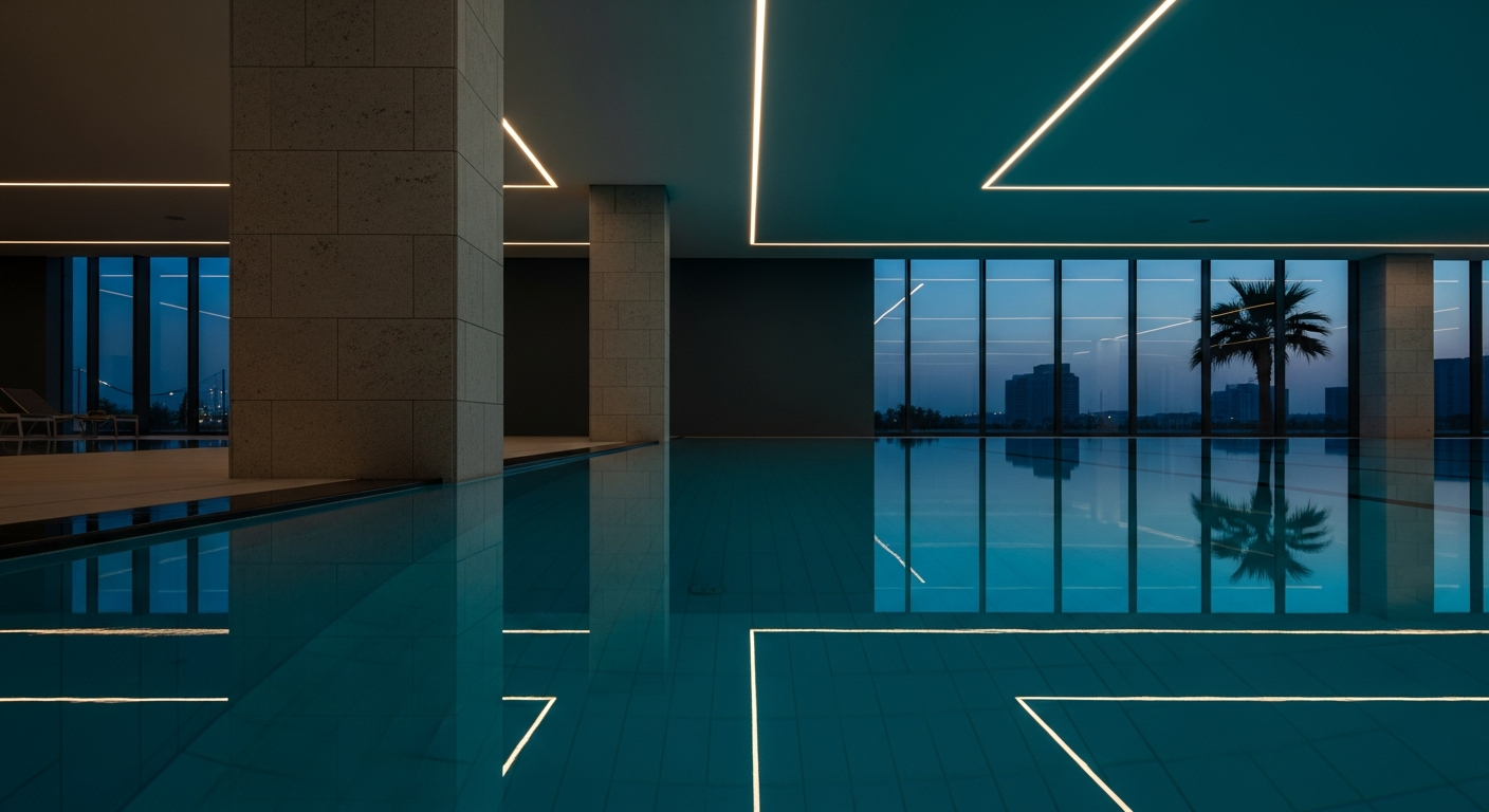 Modern interior of a high-end fitness and wellness facility in Al Furjan featuring premium equipment and natural lighting.