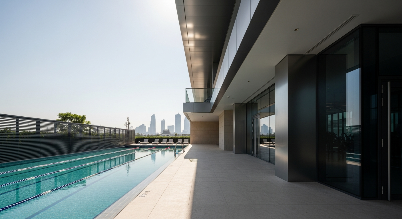 Modern fitness and wellness facilities in Al Jaddaf Dubai featuring high-end gym equipment and exercise space