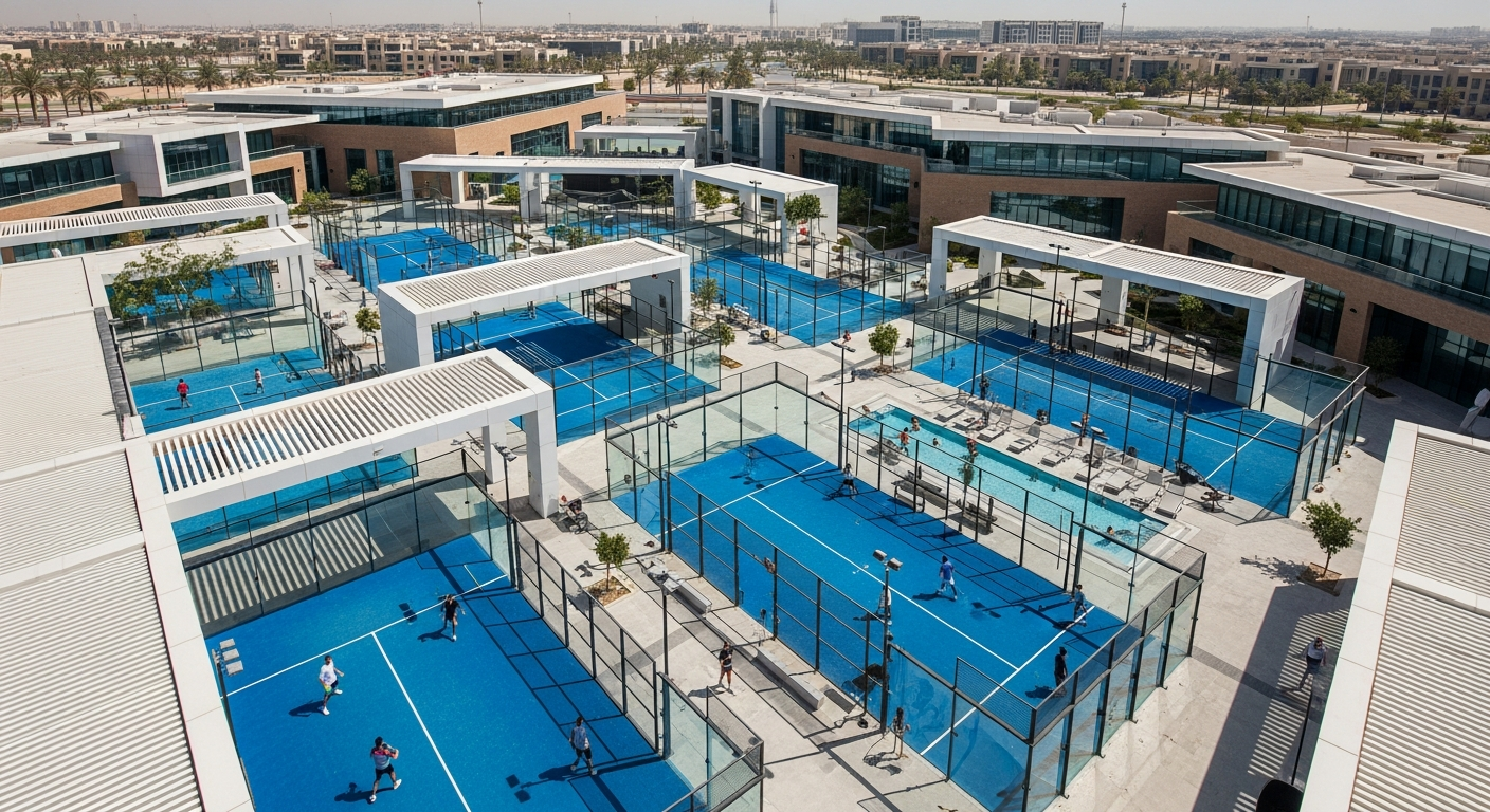 Modern sports and wellness facilities in Dubai Production City commercial district
