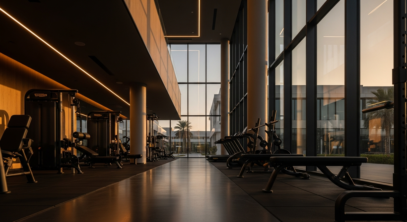 Modern fitness and wellness facilities near Jebel Ali Village in Dubai
