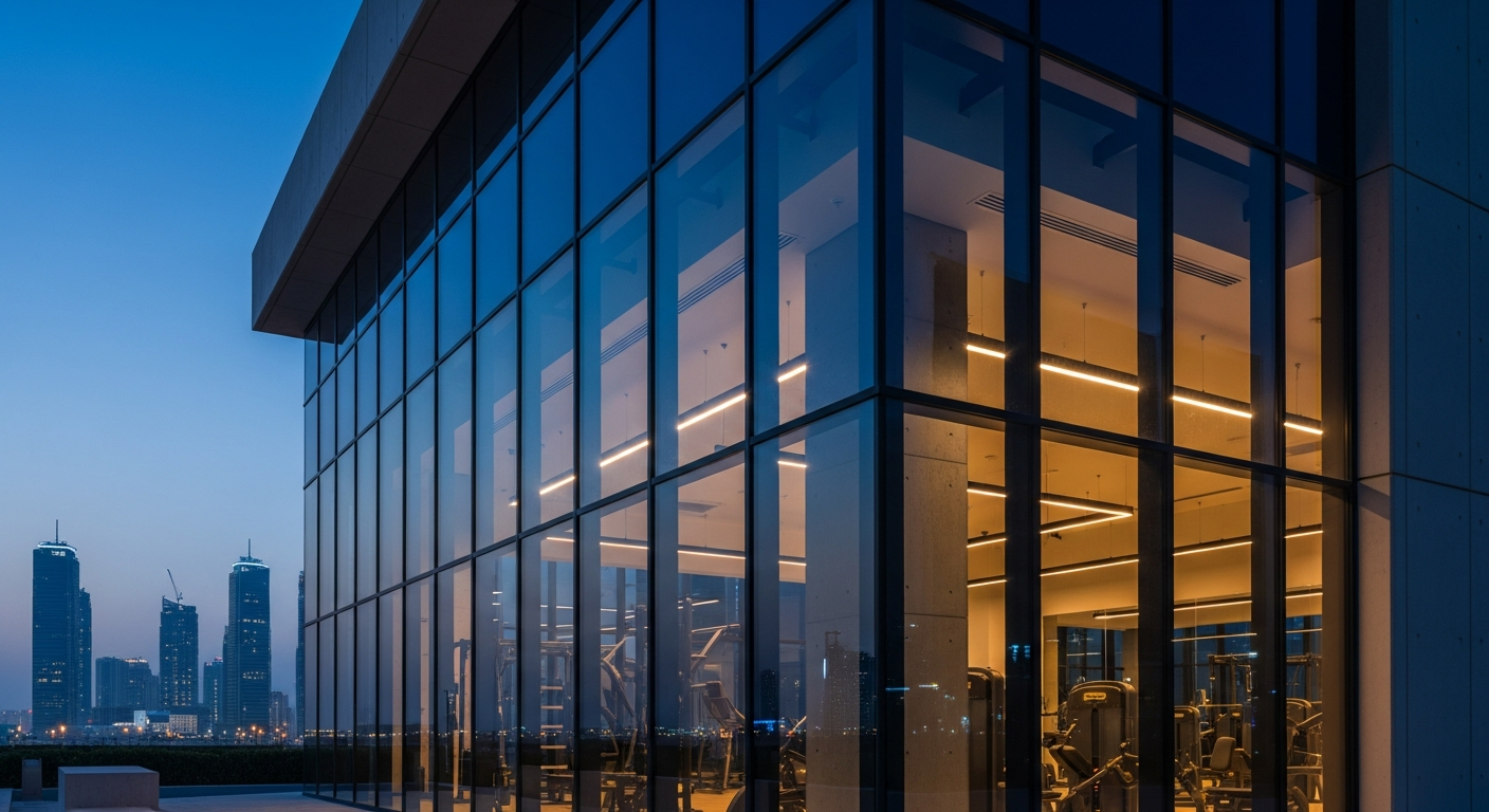 Modern commercial gym near Bay Gate featuring state-of-the-art strength zones and fitness amenities