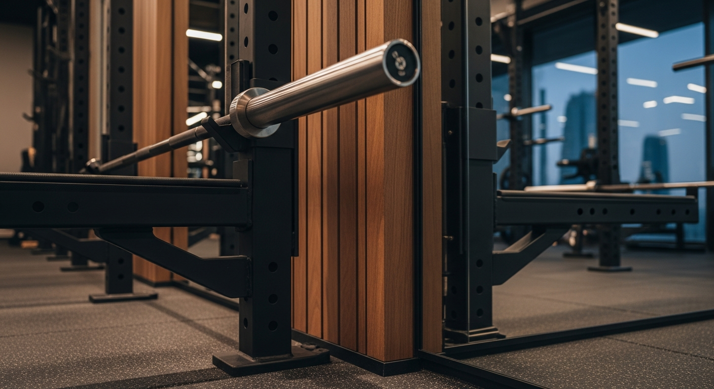 Modern commercial gym facility near Al Seef Tower in Dubai Marina equipped with free weights and cardio machines