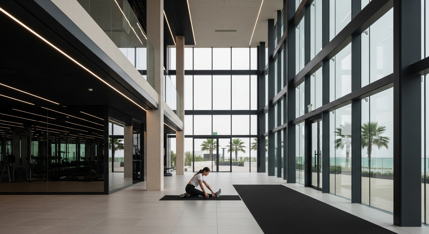 Modern luxury fitness center with workout equipment representing top gyms near Serenia Residences on Palm Jumeirah