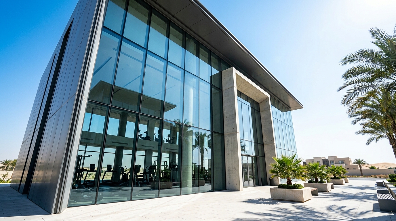 Modern gym near Silicon Heights in Dubai Silicon Oasis featuring state-of-the-art fitness equipment