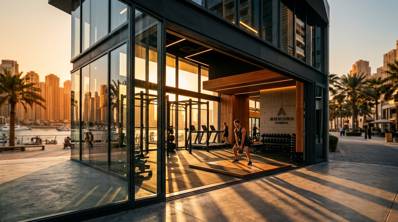 Fitness studio and modern gyms near LIV Residence in Dubai Marina