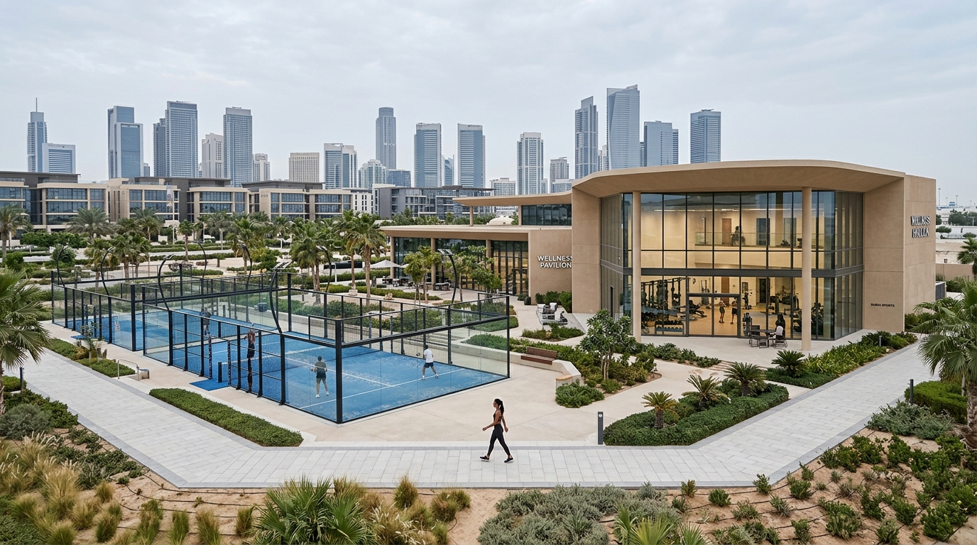 Modern fitness equipment inside one of the top gyms near Lincoln Park Dubai.