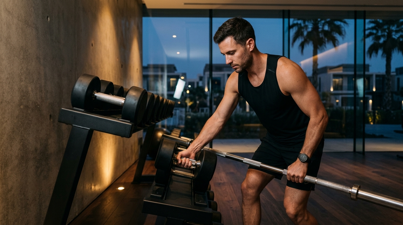 Modern fitness facility and sports amenities at gyms near Binghatti Crest