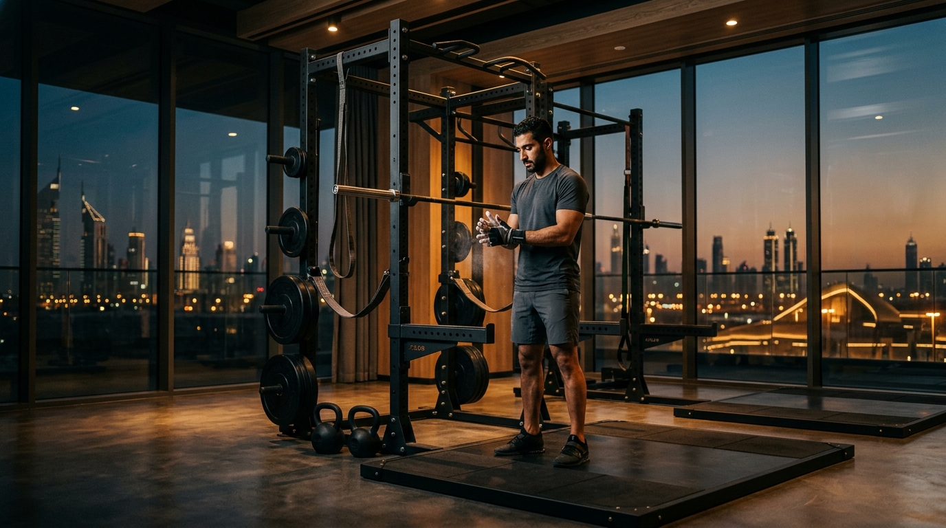 Modern fitness equipment inside one of the premier gyms near DAMAC Towers by Paramount in Business Bay Dubai