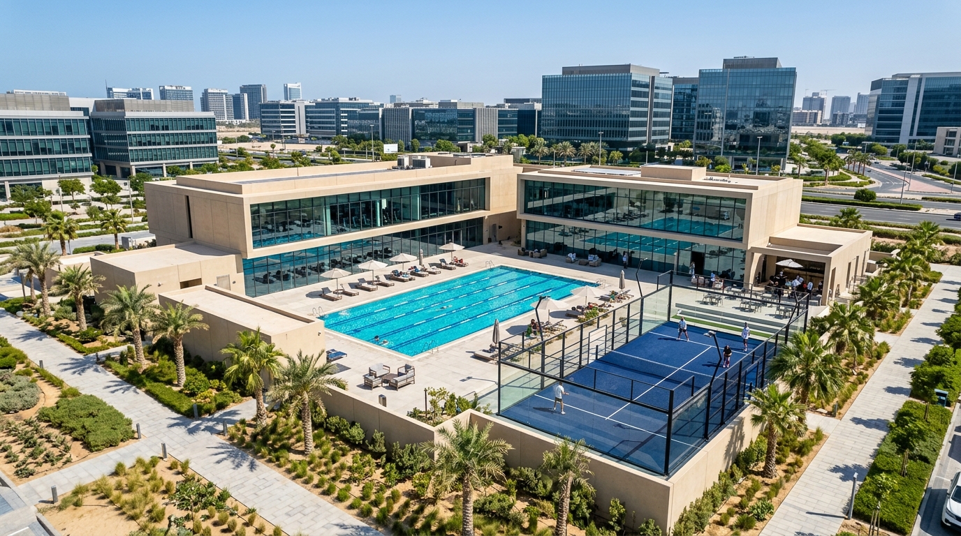 Modern fitness center interior featuring premium workout equipment near Al Khail Heights in Dubai