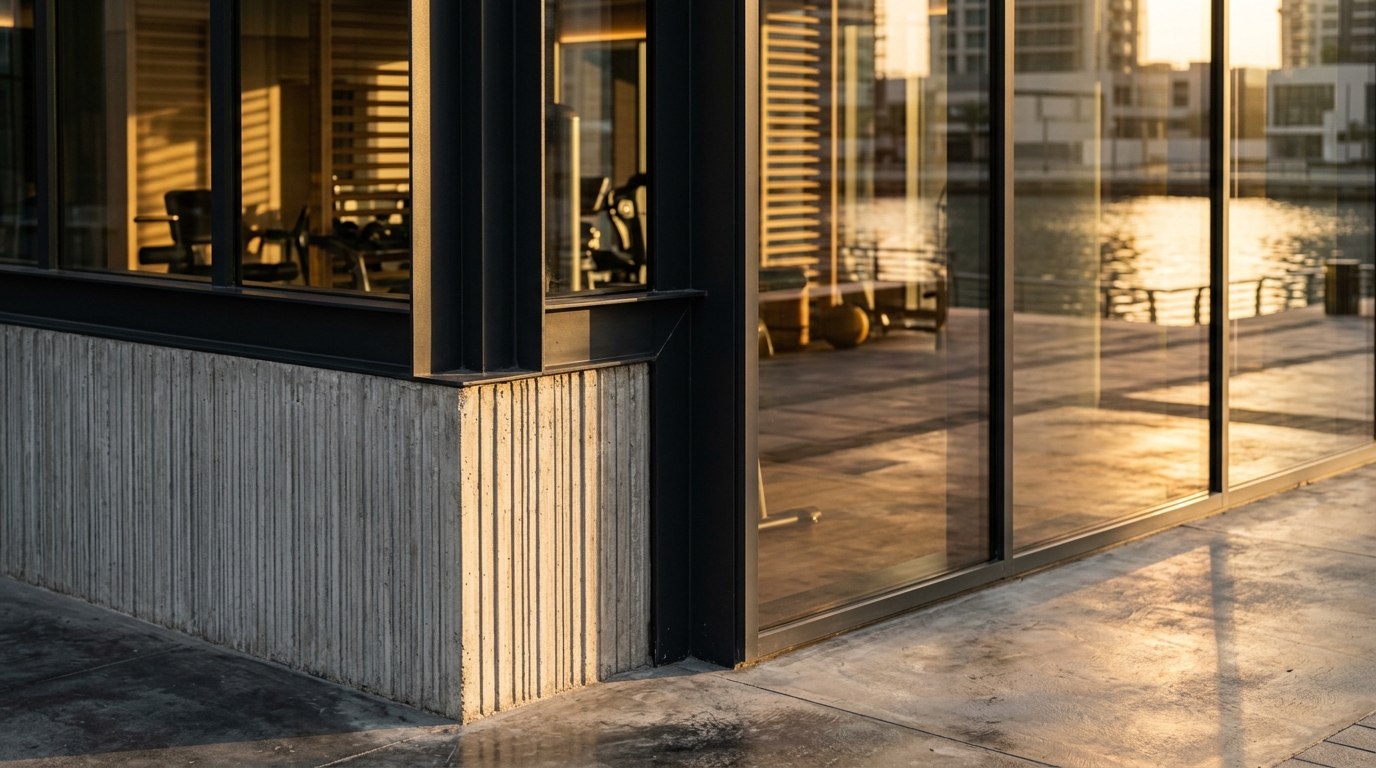 Modern commercial fitness facility and gyms near Clover Bay Tower in Business Bay Dubai